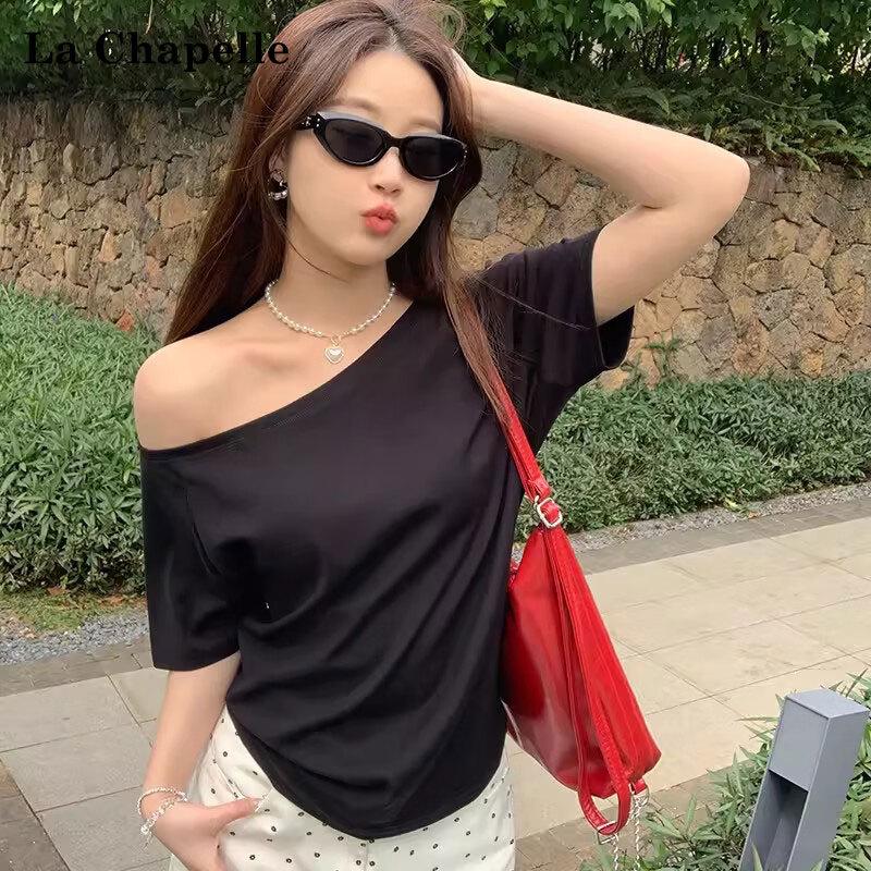 Женский топ La Chapelle с одним плечом и коротким рукавом M