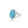 Mohave Turquoise Ring: 925 Sterling Silver Gemstone Statement