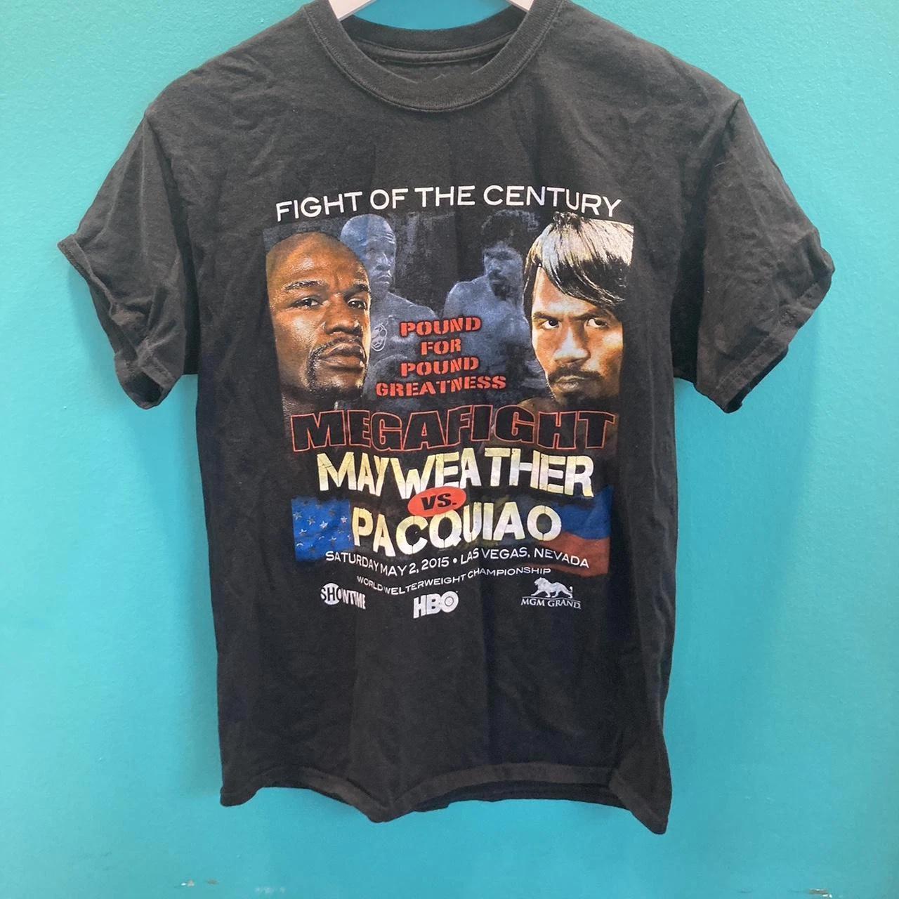 Black 2015 Boxing Manny Pacquiao vs Floyd Money Mayweather USA Philippines Fight 2XL