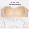 7A Antibacterial Non-Slip Strapless Bra: Seamless, Thin, Gathering Fit for Small Chest, Invisible Jelly Bandeau