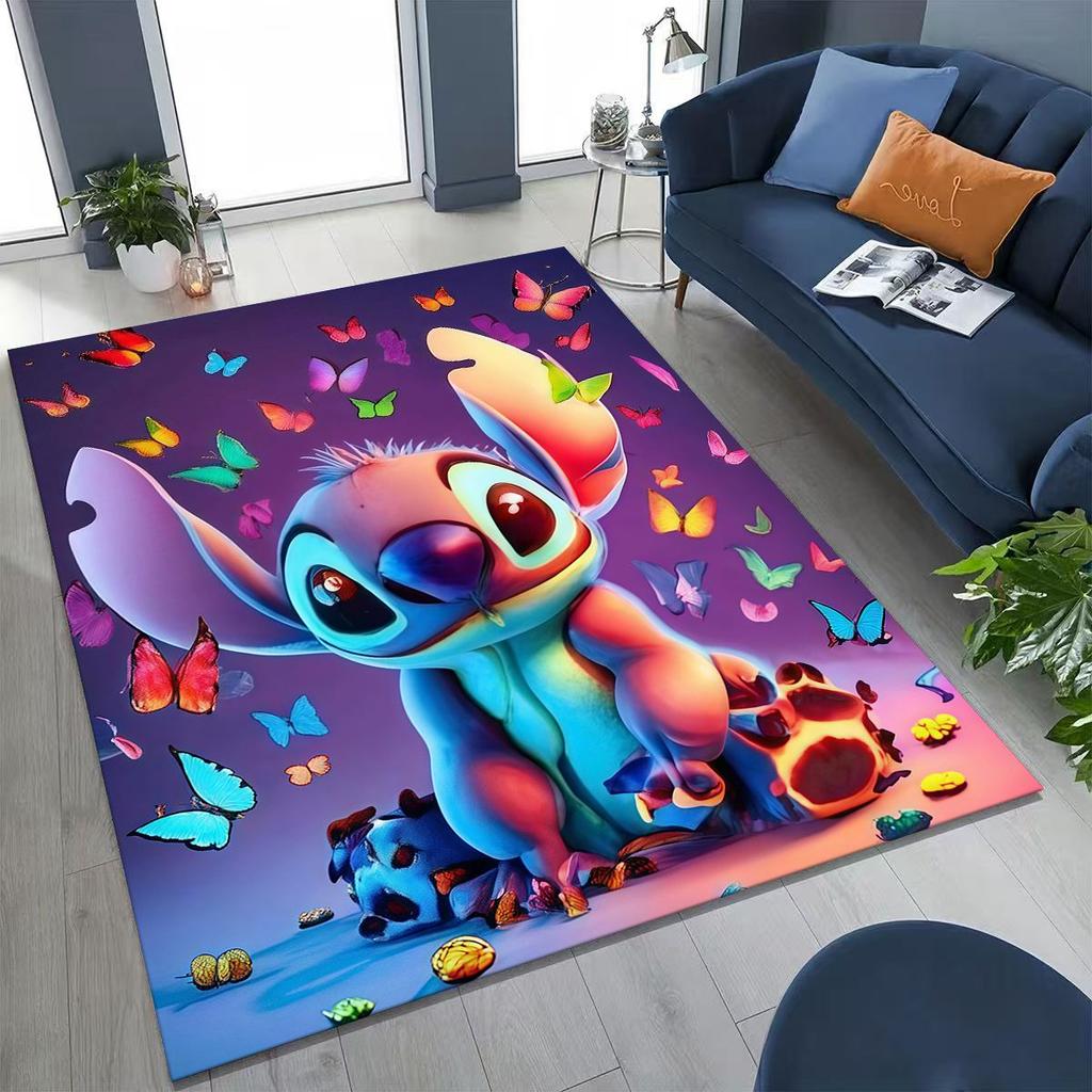 27 Style Stitch 2 Monster Cartoon  Rug for Bedroom Living Room Sofa Home Doormat Decor,Larger Kids Play Non-slip Floor Mat