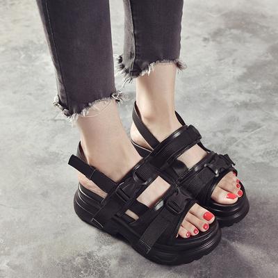 Quality Platform Sandals For Women Chunky Sole Adjustable Buckle Strap Casual Summer Beach Shoes Non-Slip Thick Bottom Sandals
