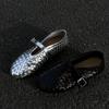 Inner Heightening French Shallow Mouth Mary Jane Shoes Women's Woven Grandma Shoes Retro Flat Shoes