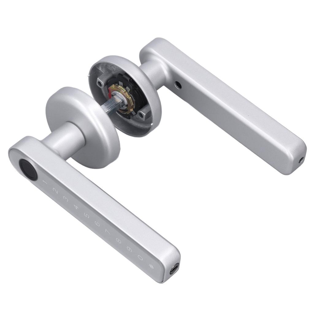Fingerprint Lock Electronic Password Lock Smart Touchscreen Door Lock for Household OfficeSilver