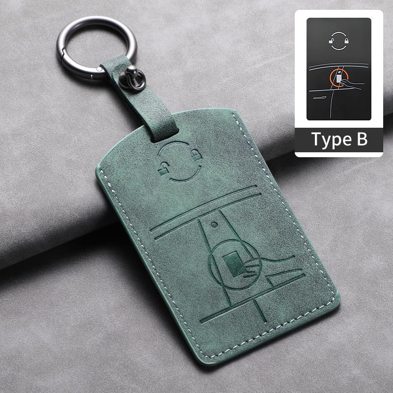 Étui de protection en cuir suédé 3D pour clé de voiture Fob Pour Tesla Model 3 Model Y S X Model Y L Kit de protection Coque pour clé à distance sans clé Auto
