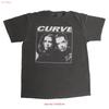 T-shirt a fascia curva Shoegaze Electronica Dream Pop Rock anni '90 Tour Larga XL vintage Lavata Elastica uomo Unisex Comoda