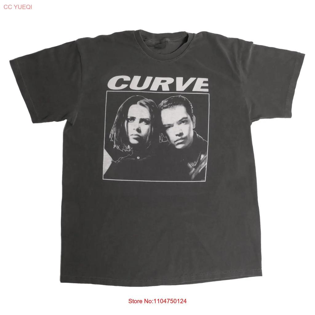 Curve Band T Shirt Shoegaze Electronica Dream 90s Pop Rock Tour Boxy XL Vintage Washed Stretched Homme Unisex Comfortable