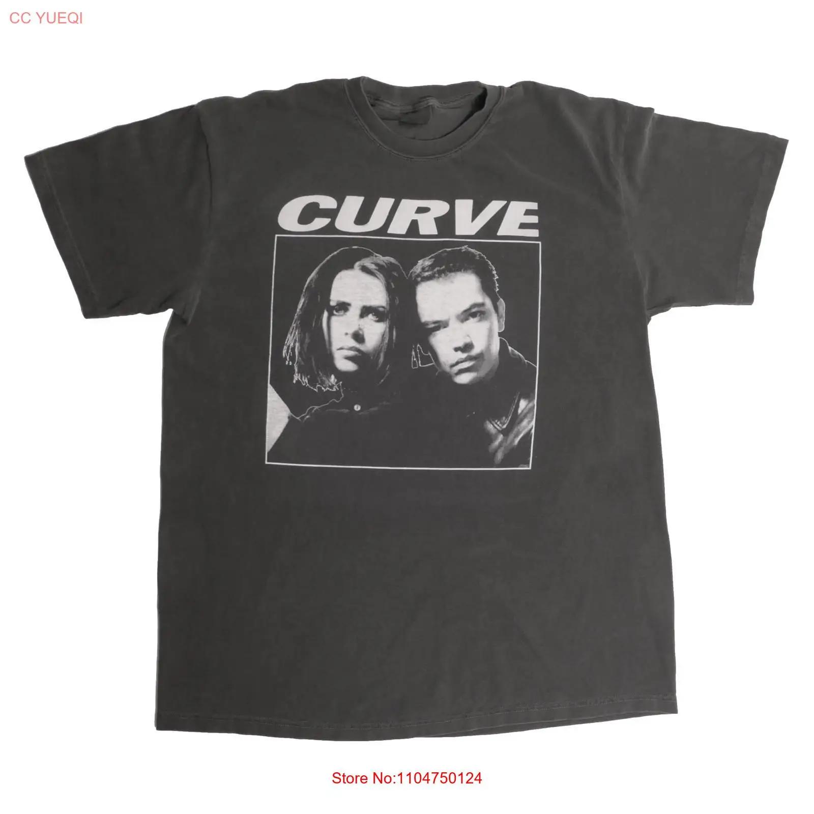 

Curve Band T Shirt Shoegaze Electronica Dream 90s Pop Rock Tour Boxy XL vintage Washed Stretched homme Unisex Comfortable S разноцветный