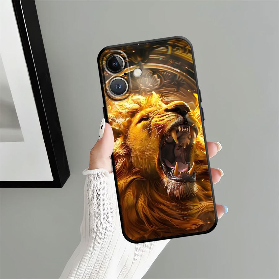Cool Tiger Lion Case for Apple iPhone 17 Pro Max XR XS MAX 15 Pro 7 8 Air 12 13 16 14 11 Funda Phone Cover