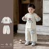 2026 Spring Korean Style Hoodie & Pants Set for Infants - Boys' Casual Two-Piece Outfit
