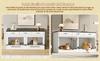 Holz-Metall Hundebox, für 2 Hunde, mit Schlossverschluss, Aufklappbare Tür, Herausnehmbare Trennwand, 3 Schubladen, Weiß & Schwarz, Übergröße, Maße 164×60×81 cm