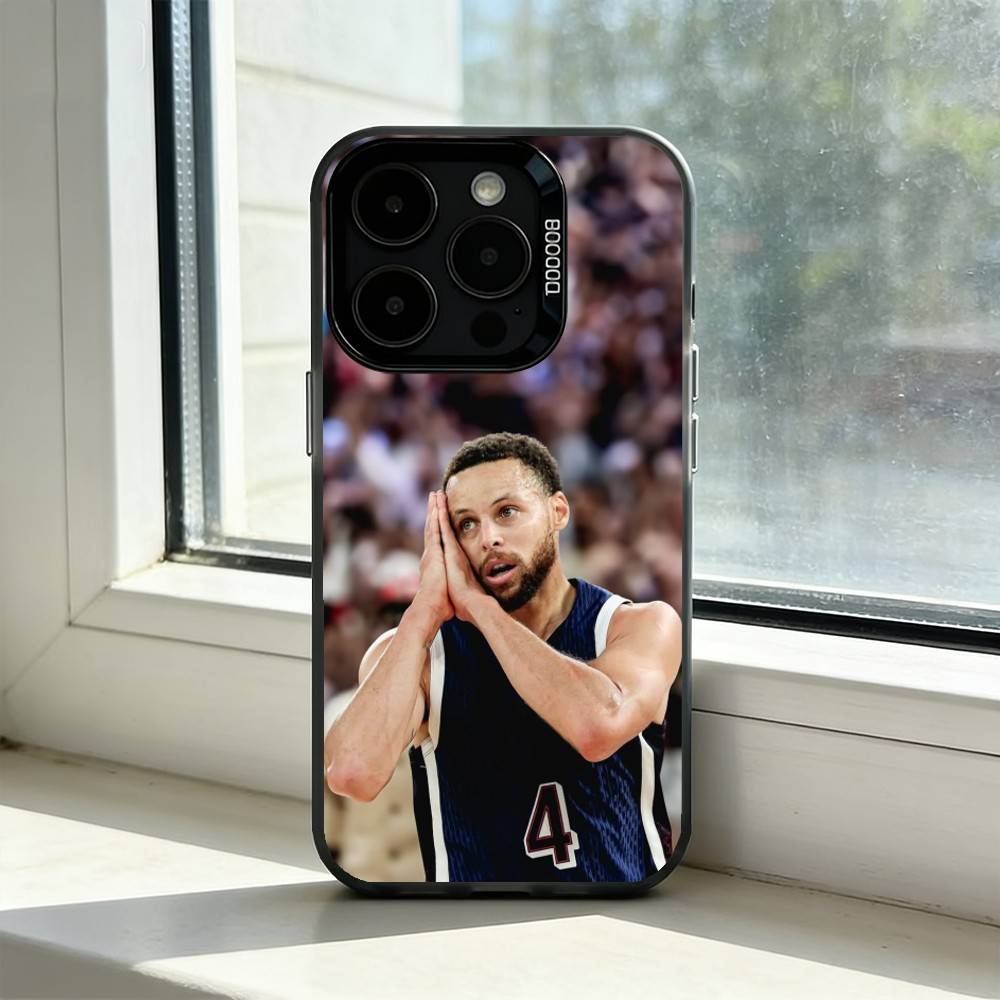 Sportstar S-Stephen Curry Handyhülle Für iPhone 17,16,15,14,13,12,11 Plus,Pro Max,XS,Bunte Silberne Handyhülle Funda Cover