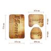 3pcs Water Absorption Mat Toilet Seat Cover Non-Slip Bath Pad Home Decor