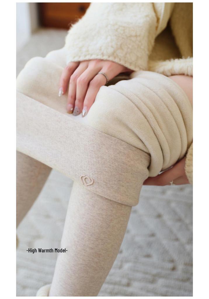 Women's High-Waisted Seamless Fleece-Lined Leggings – Perfect for Autumn & Winter with High Elasticity, Comfort & Versatility.