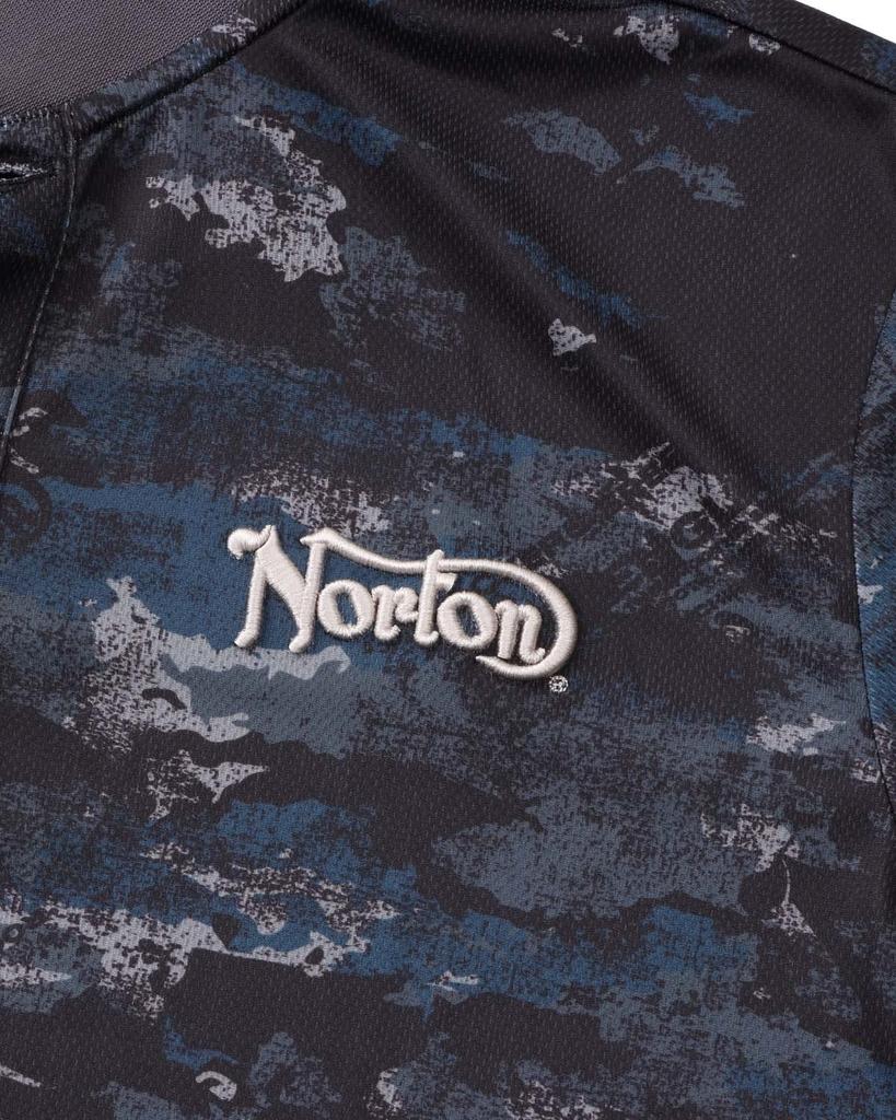 Norton Golf Polo UV Camo Mesh Size M Shirt, Dry, Protection, Print, Shirt, Charcoal, (222NN1200)