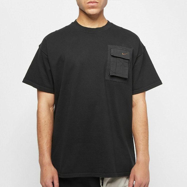 Nike X Travis Scott Cactus Jack Embroidered Logo Pocket T-Shirt 'Black' Men's CU0460-010