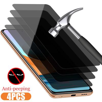 Vidrio templado de privacidad para Xiaomi Redmi Note 9, 10, 11, 12 Pro, 11S, 10S, antiespía, para Xiaomi Redmi 9, 10, 9AT, 9C, NFC, 10C, 10, 4 Uds.