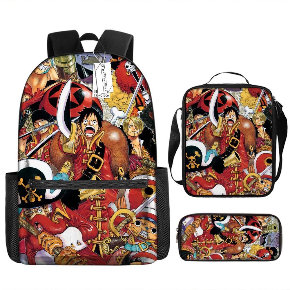 Popular Animation Backpack Student Schoolbag Boys Messenger Bag Girls Pencil Case
