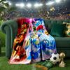 Blue Smur-f Characters Throws Blanket Flannel Blankets Plush for Couch Bed Gifts for Men Women Travel Picnic Blanket Christmas Fan Gifts