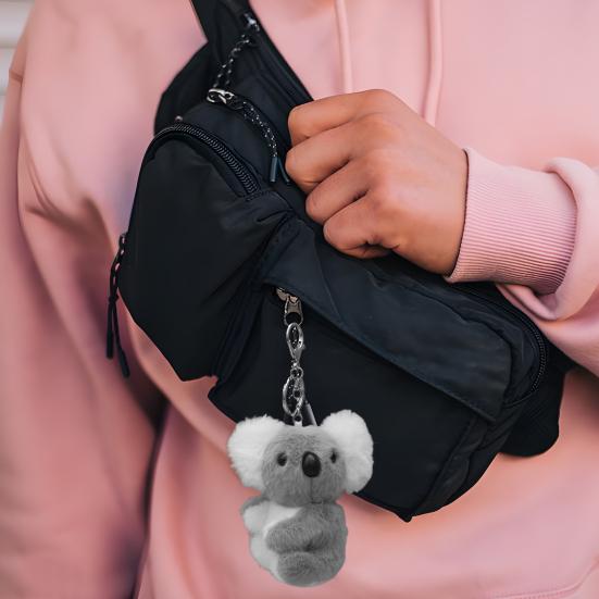 Koala Doll Keychain Cartoon Plush Bag Pendant Soft Stuffed Animal Keyring for Backpacks Purses Car Home Decor