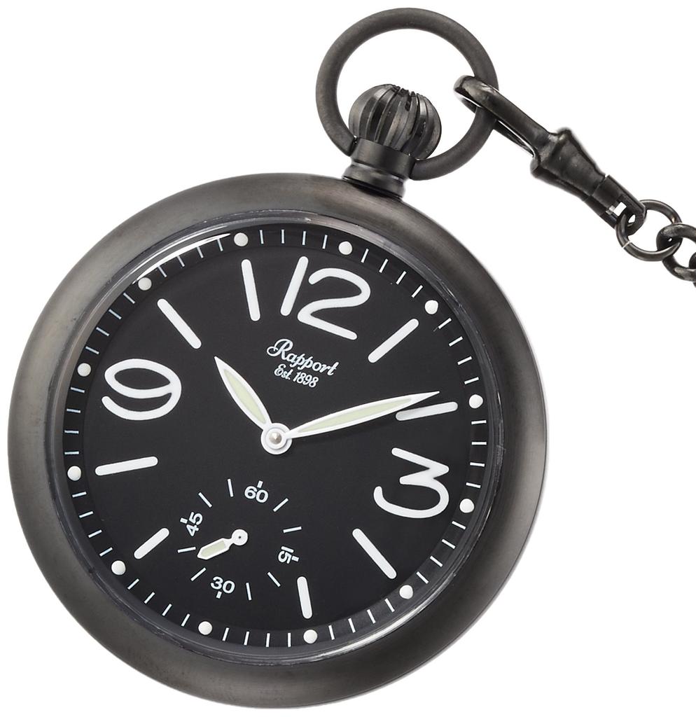 Pocket Watch PW35 Genuine Import Black [Raport]