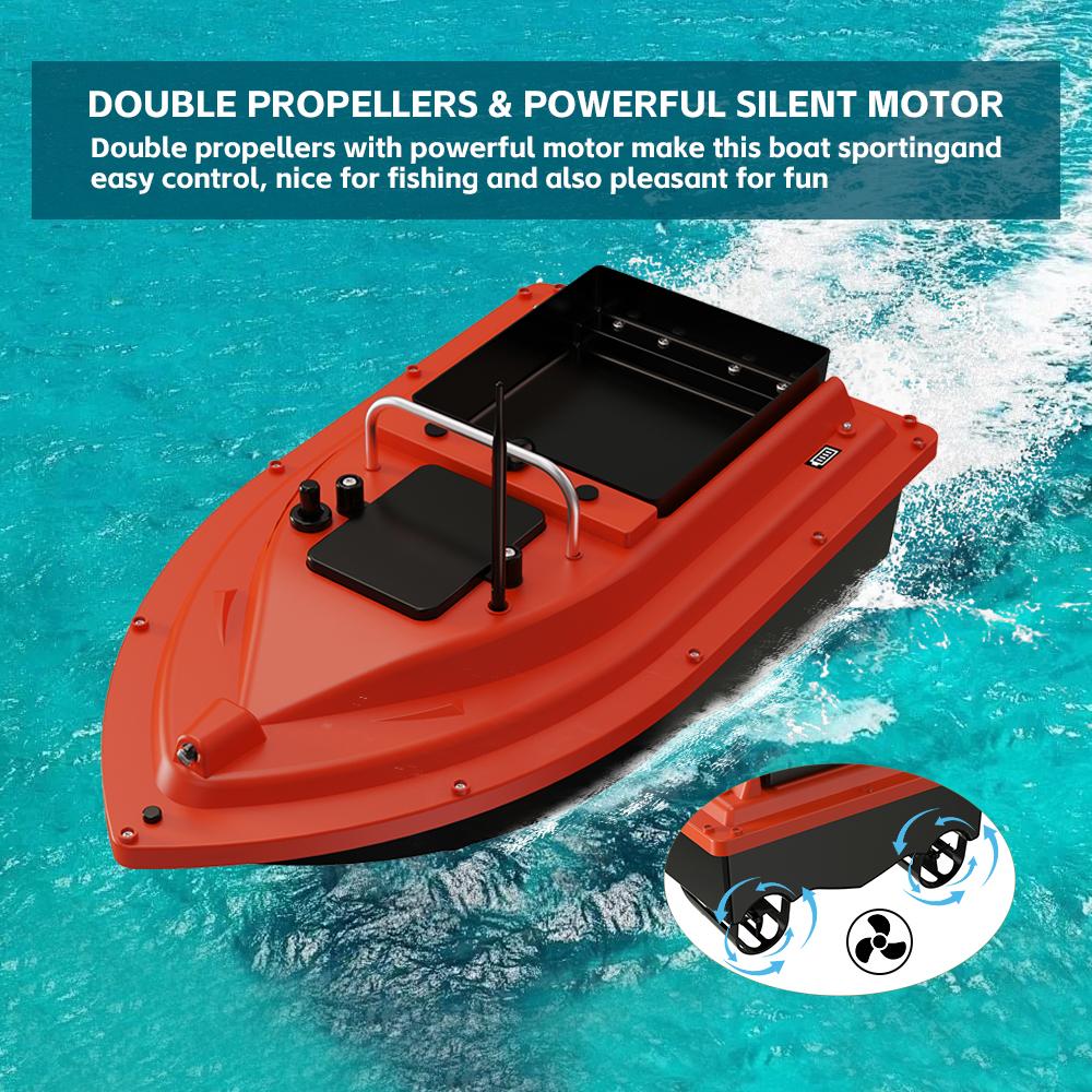 GPS Fishing Bait Boat D16B 1.5KG Large Bait Container Controlled 500M Range 12000mAh Battery Cruise Control