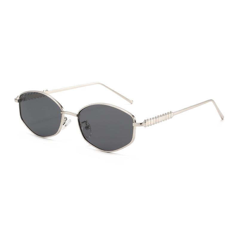 Retro Irregular Shape High-End Metal Sunglasses Unisex UV400 Protection Premium Vintage Style Sun Glasses for Fashion Streetwear