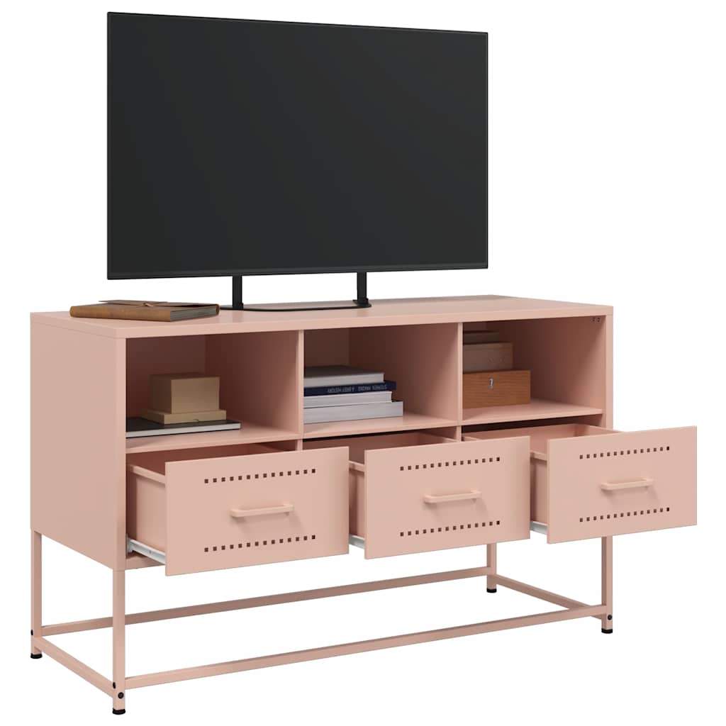 Pink TV Stand 100.5 X 39 X 60.5 Cm Steel