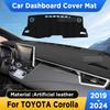 For TOYOTA Corolla E210 -2024 Car Dashboard Cover Mat Sun Shade Cushion Pad Artificial Leather Rug Panel Mat Accessories
