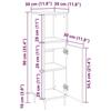 VidaXL Bathroom Cabinet Brown Oak 30x30x100 Cm Engineered Wood 831555