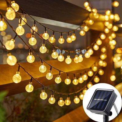 100led Solar Crystal Globe LED Lichtslingers LED 8 Verlichtingsmodi IP65 Feeëriek Licht Kerstslinger Voor Tuinfeest Decor
