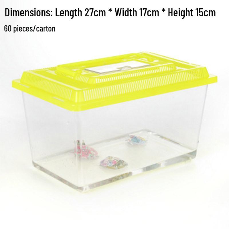 Children's Portable Transparent Pet Transport Box: Small to Large Fish/Turtle Tank