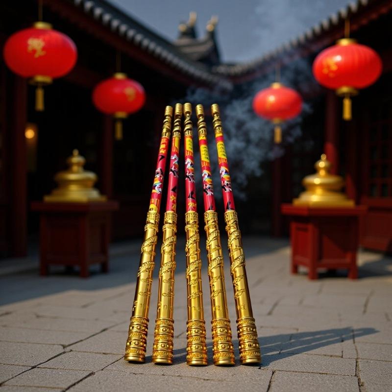 2 Stück Halloween Requisite Cosplay Goldener Wukong Ruyi Jingu Bang, für Wukong Knüppel Stöcke, PU-Schaum Rollenspiel Weihnachten Geburtstage Geschenke (Knüppel)