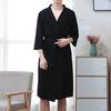 Men Bathrobe Solid Color V Neck Cardigan Water Absorption Oversize Male Pajamas