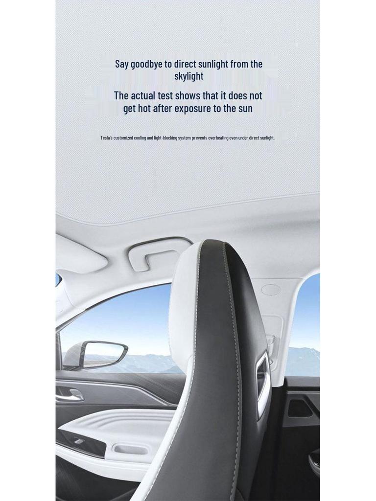 Jike 007 GT Sunroof Sunshade for 25-Year-Old Model - Ice Crystal Protection & Heat Insulation Interior Accessory