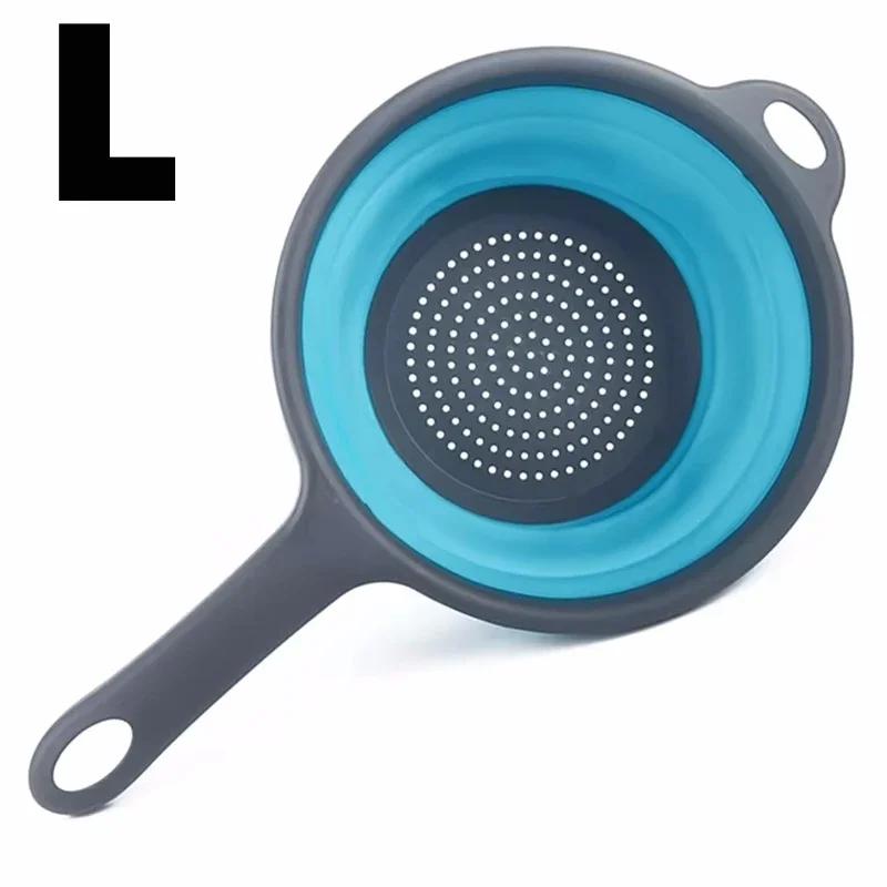 Extendable Kitchen Colander Strainer with Long Handle Collapsible Colander Strainer Vegetable Fruit Flexible Pasta Strainer