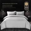 Three-Centimeter Satin Stripe Jacquard Hotel Bedding Set - 4 Piece, 120g High-Weight, Luxury Guesthouse or Homestay Collection.