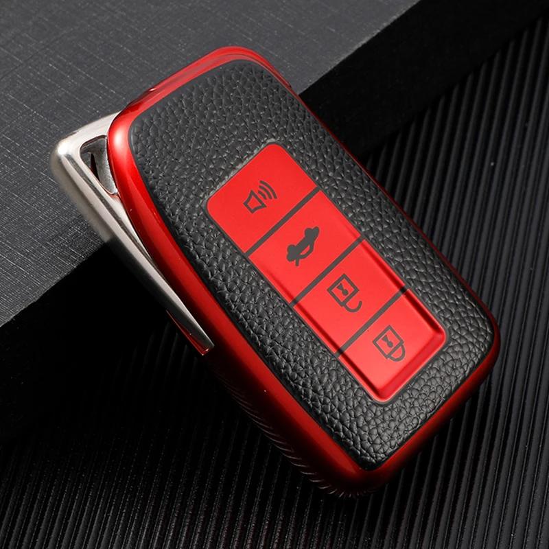 

TPU Car Key Cover Case for Lexus NX 200 NX300H RX 350 450H ES 350 ES 300h 4 Button Key Auto Accessories Holder красный
