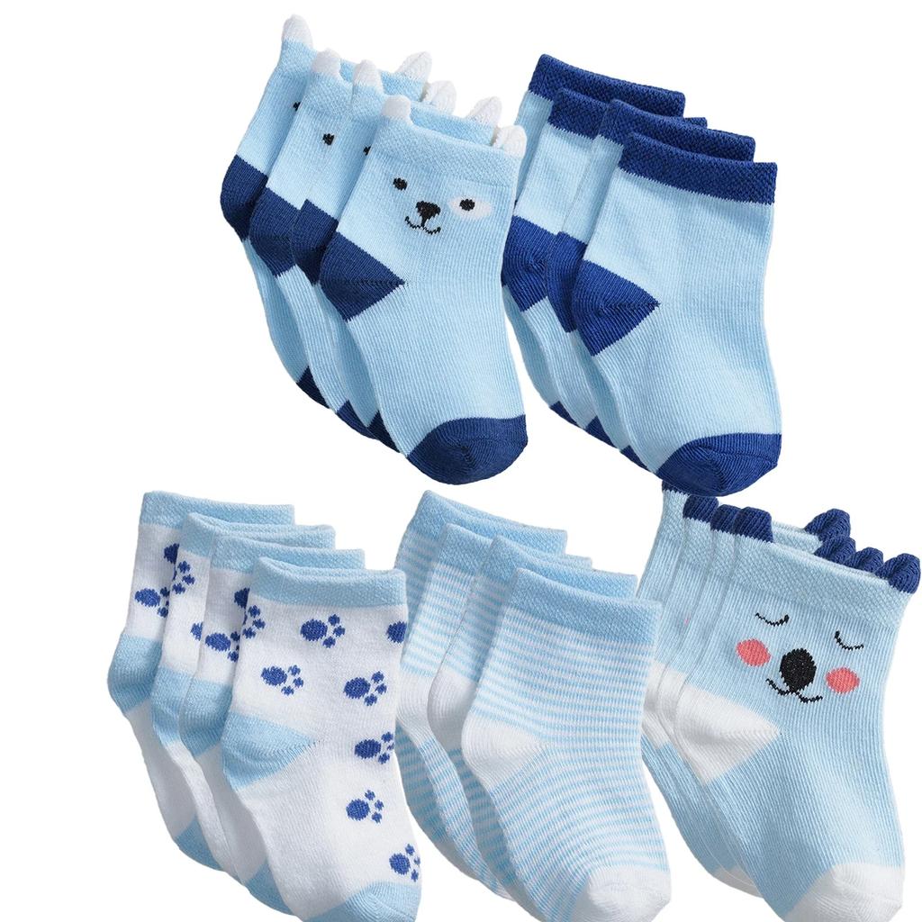 10 Pairs Baby Socks Newborn Baby Boy Girls Infant Cute Cartoons Fashion Soft Cotton Short Socks For 0-3 Years Kid's Socks