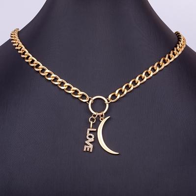 

Nidin Fashion 8 Styles Thick Clavicle Chain Necklace Heart Lock Evil Eye Palm Zircon Collar Trendy Women Party Boho Jewelry
