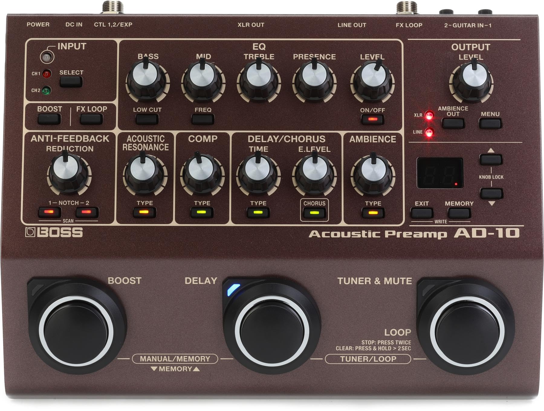 

Акустичний передпідсилювач Акустичний підсилювач BOSS/AD-10 BOSS/AD-10