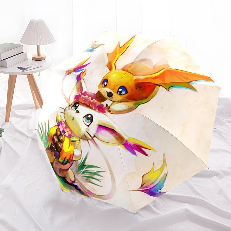 

1pc Automatic Opening/Closing Cartoon Practical Umbrella with Portable Tri-Fold Design, 8-Bone Iron Frame, Outdoor, Ideal Gift for Fans, Travelers, Da