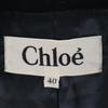 Chloe Cashmere Stand Collar Long Coat 40 Black Series Women Used
