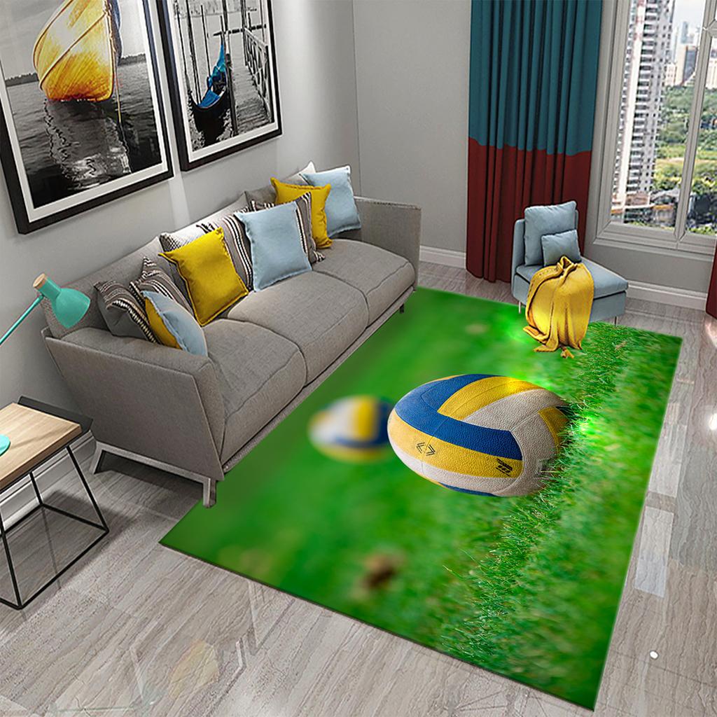 3D Fashion Volleyball Pattern Carpet for Living Room Bedroom Kitchen Bathroom Door Entrance Anti-slip Large Carpet Home Decor