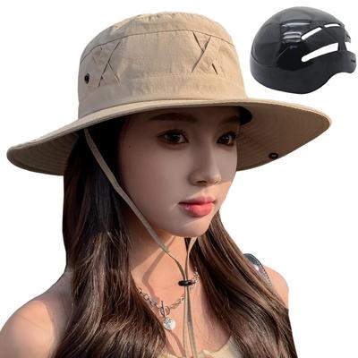 Bicycle Hat Safari Hat Style UV Slimming Head Disaster Impact Suitable for Everyday Sun Head Circumference Helmet, Style, Women's & Men's [CE