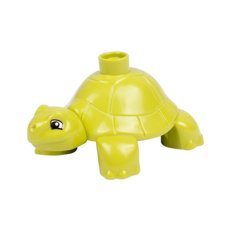 Duplo Animals Penguin Crab Tortoise Whale Octopus Hippocampus Model Building Blocks Education Kids Toys Compatible With