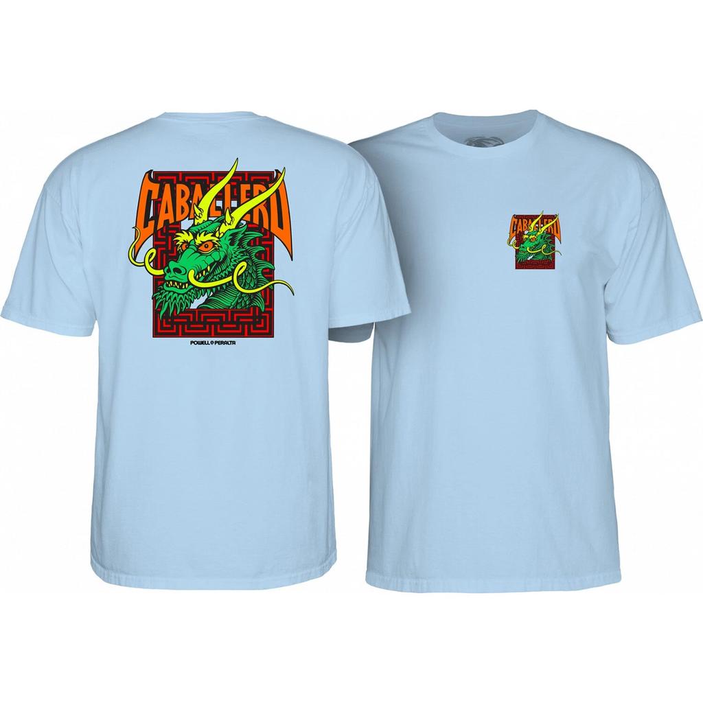 Powell Peralta Skateboard Shirt Cab Street Dragon Powder Blue Mens