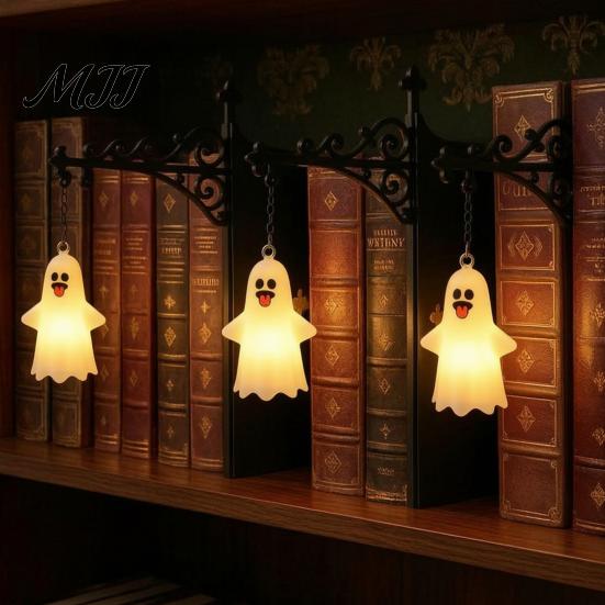 Decorative Book Nook Light Halloween Bookshelf Light, Vintage Metal Shelf Lamp, Battery Powered Miniature Chandelier for Bookcase Warm LED Nightlight