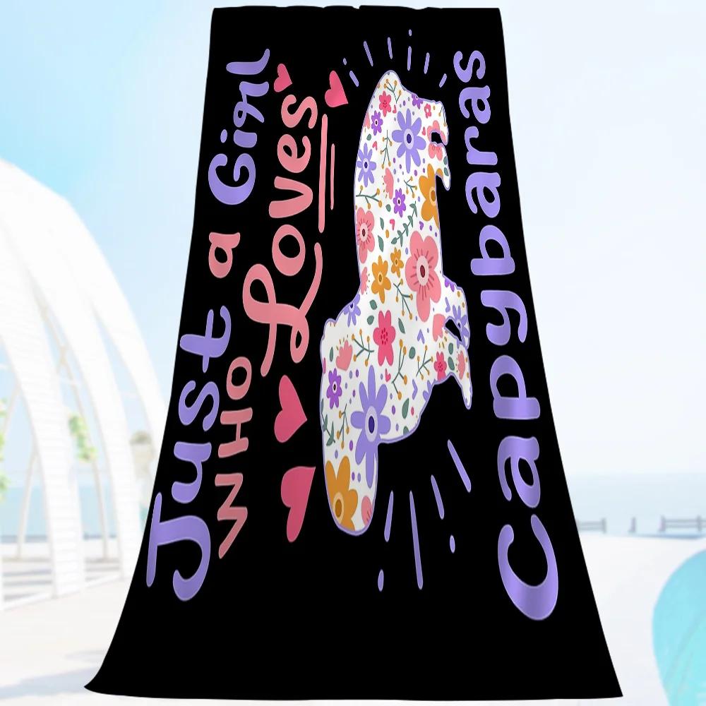 

Animal Capybara Beach Towel For Kids Bath Pool Vacation Gift Picnic Party Gift W40*H60(CM)