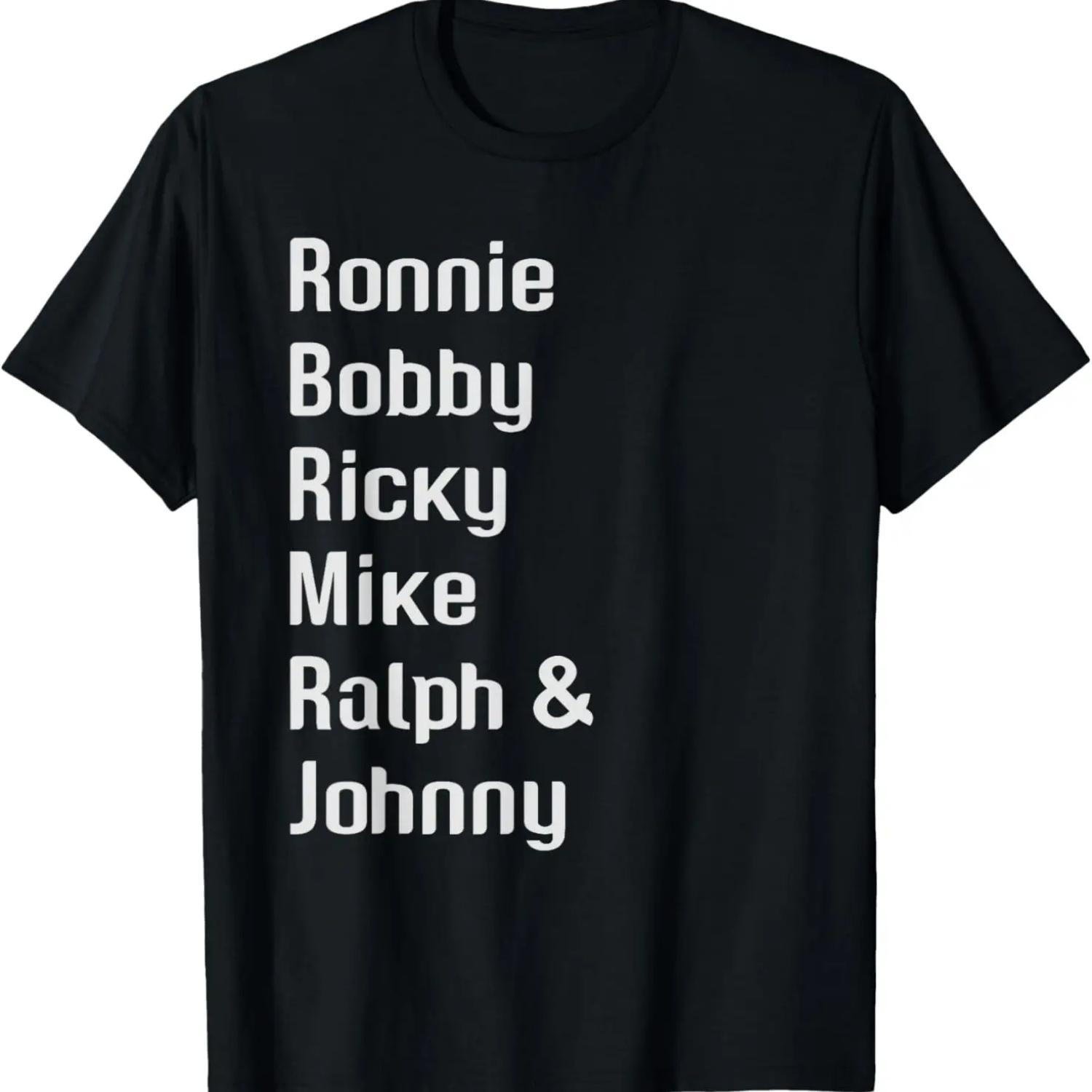 

Ronnie Bobby Ricky Mike Ralph and Johnny Retro vintage T-Shirt S чёрный